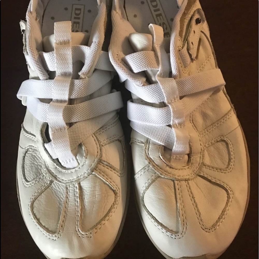 Women Diesel White Tennis Shoes Size #8.5 $20 OBO
